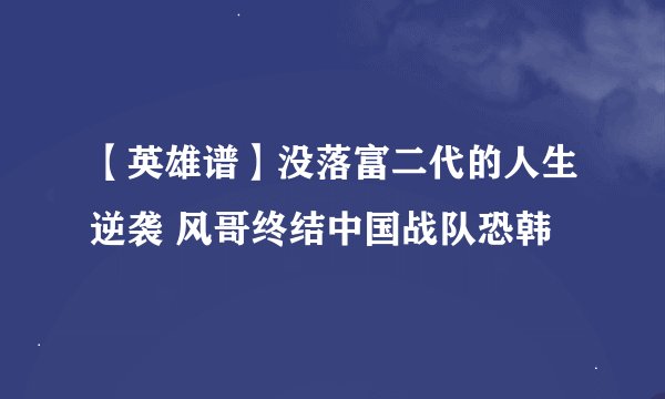 【英雄谱】没落富二代的人生逆袭 风哥终结中国战队恐韩