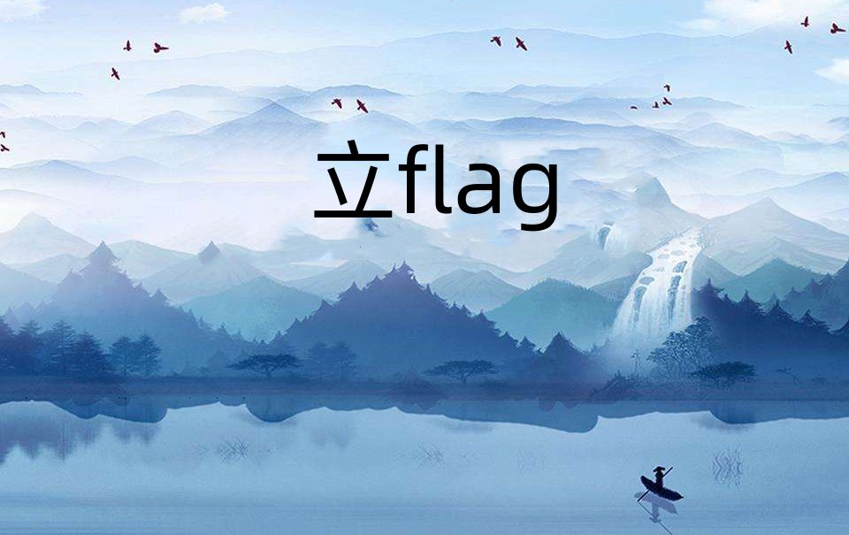 立flag是什么意思中文