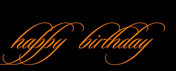 happybirthday生日的字体有哪些?