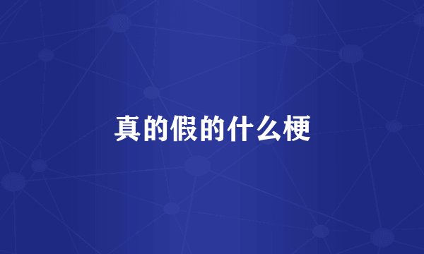 真的假的什么梗