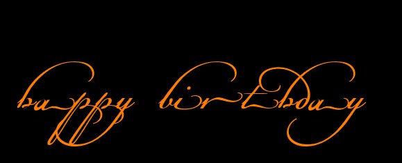 happybirthday生日的字体有哪些?