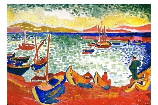 小船静静往返 马蒂斯的海岸是什么意思