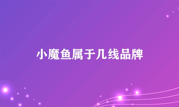 小魔鱼属于几线品牌