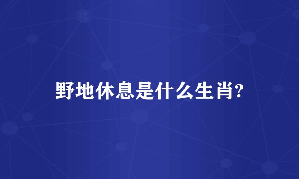 野地休息是什么生肖?
