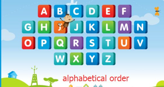 alphabetical order是什么意思