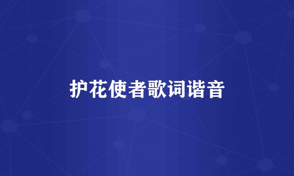 护花使者歌词谐音