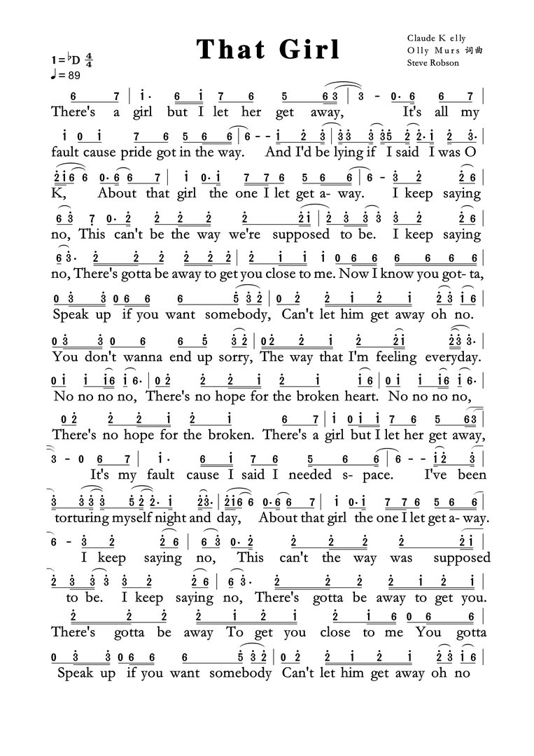 歌词有一句l keep saying no