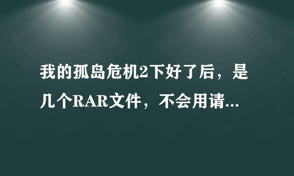 我的孤岛危机2下好了后，是几个RAR文件，不会用请各位位大大教教