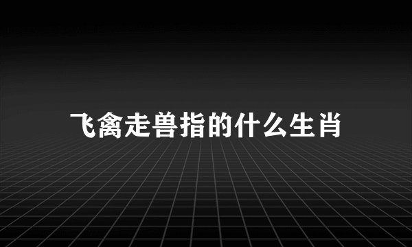 飞禽走兽指的什么生肖