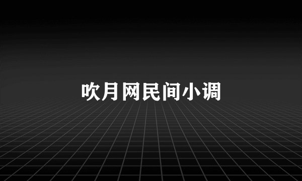 吹月网民间小调