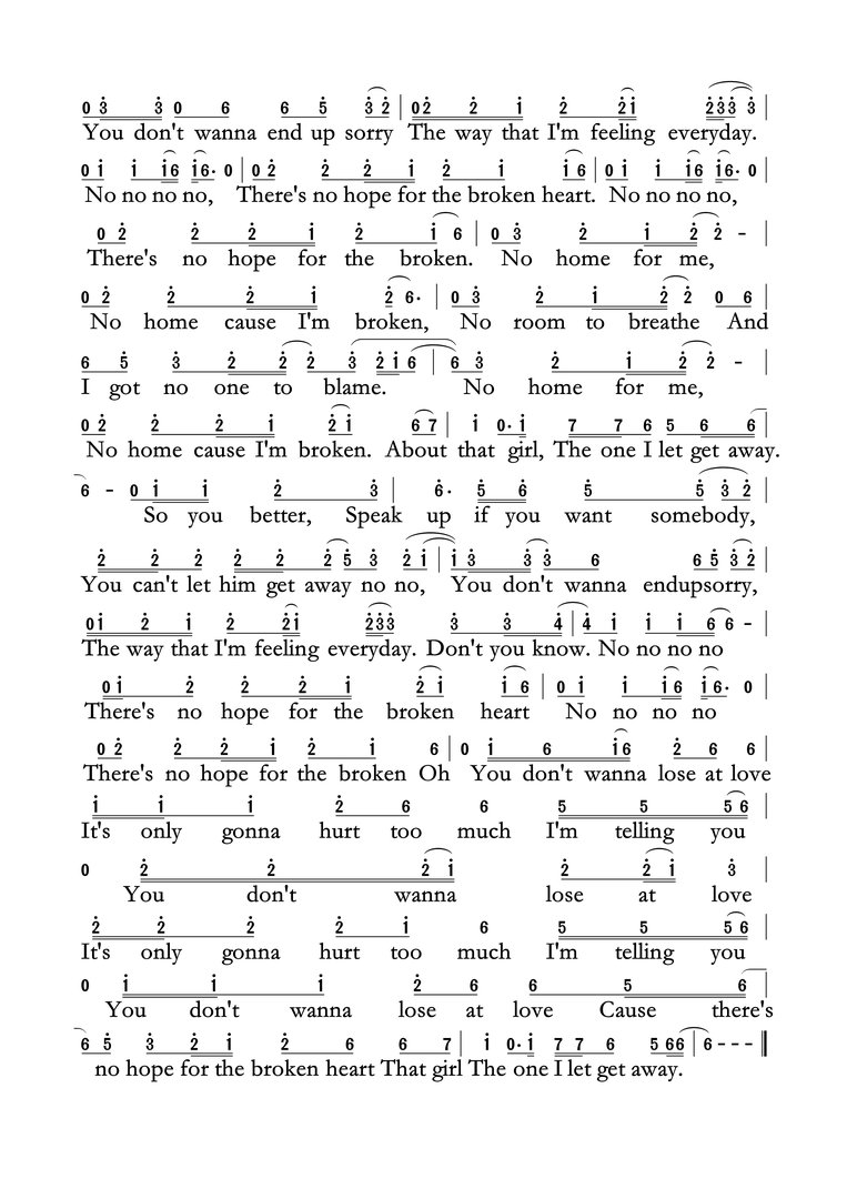 歌词有一句l keep saying no