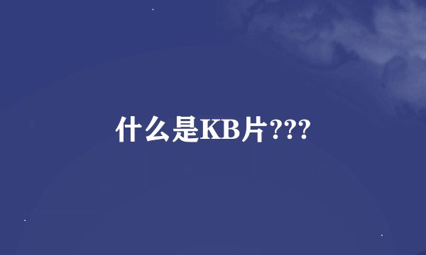 什么是KB片???