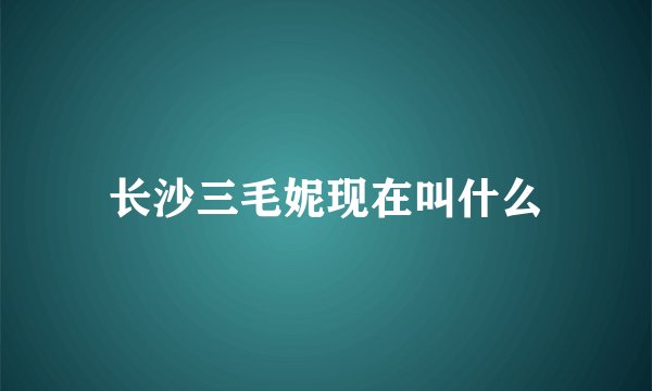 长沙三毛妮现在叫什么