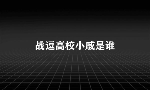 战逗高校小戚是谁