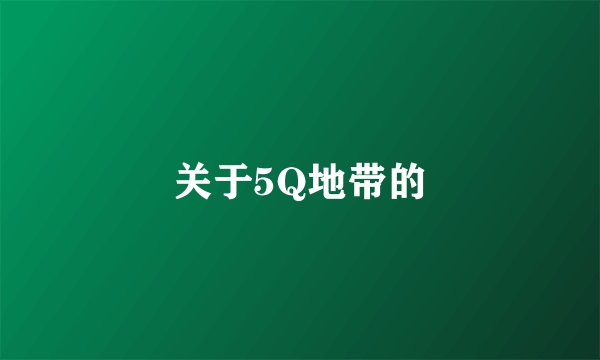 关于5Q地带的