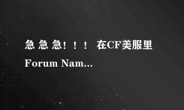 急 急 急！！！ 在CF美服里 Forum Name 怎么填