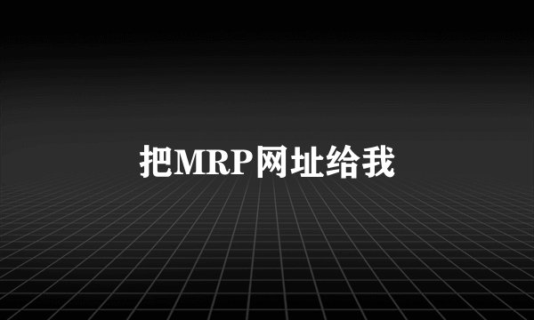把MRP网址给我