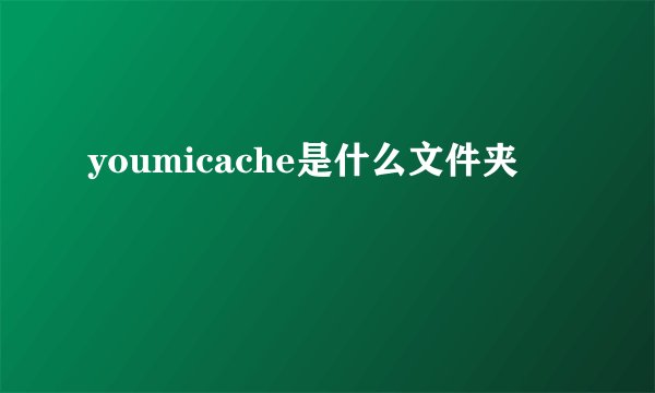 youmicache是什么文件夹