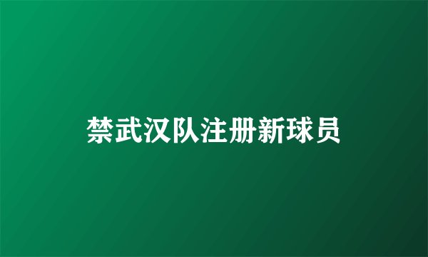 禁武汉队注册新球员