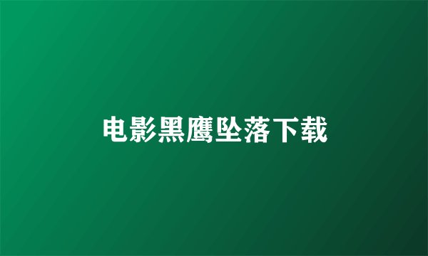 电影黑鹰坠落下载