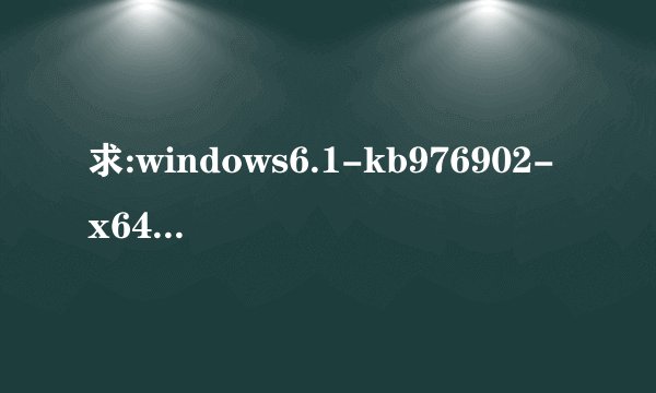 求:windows6.1-kb976902-x64.msu 官方下载地址