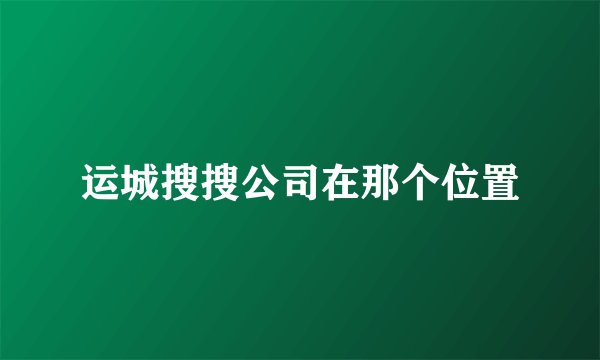 运城搜搜公司在那个位置