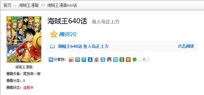 海贼王动漫640是漫画哪一话