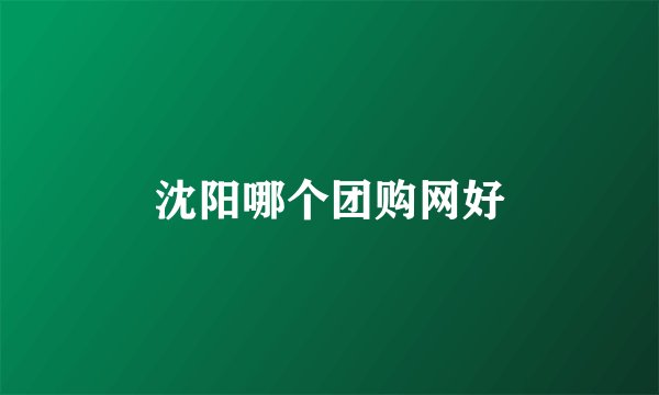 沈阳哪个团购网好