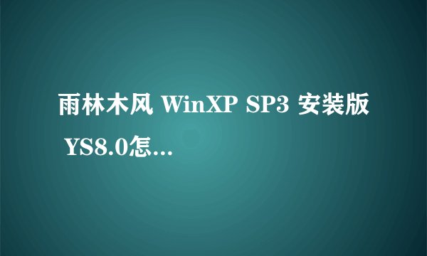 雨林木风 WinXP SP3 安装版 YS8.0怎样在PE下安装 ？详细一点，最好附带截图