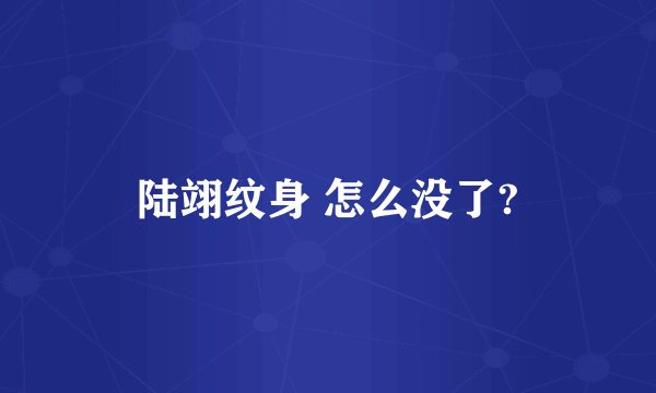 陆翊纹身 怎么没了?