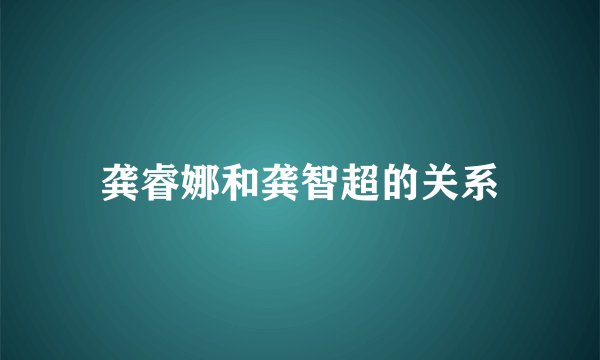 龚睿娜和龚智超的关系