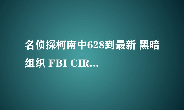 名侦探柯南中628到最新 黑暗组织 FBI CIR 赤井秀一 怪盗基德 出现集数