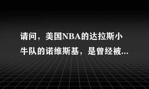 请问，美国NBA的达拉斯小牛队的诺维斯基，是曾经被某一名女子欺骗过感情吗？