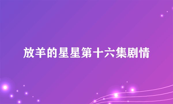 放羊的星星第十六集剧情