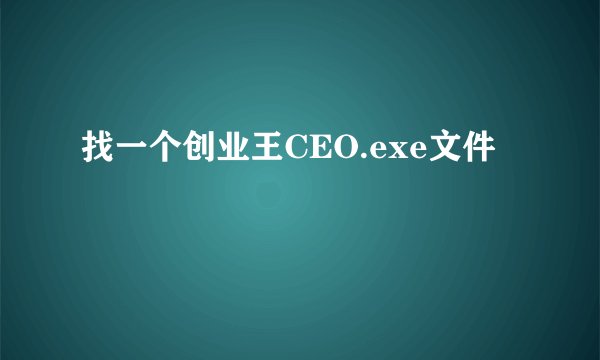 找一个创业王CEO.exe文件