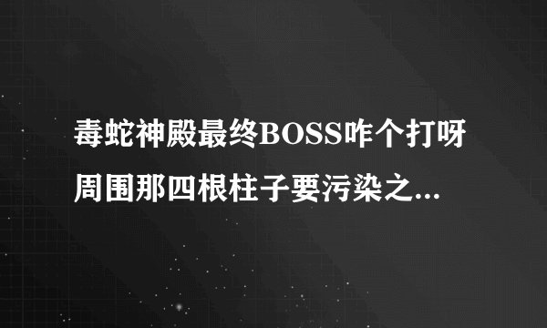 毒蛇神殿最终BOSS咋个打呀周围那四根柱子要污染之核,我把那些水元素打了根本就没爆