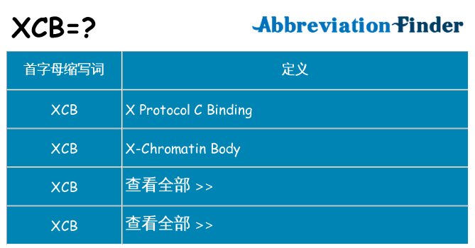 xcb是什么意思