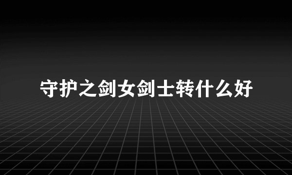 守护之剑女剑士转什么好