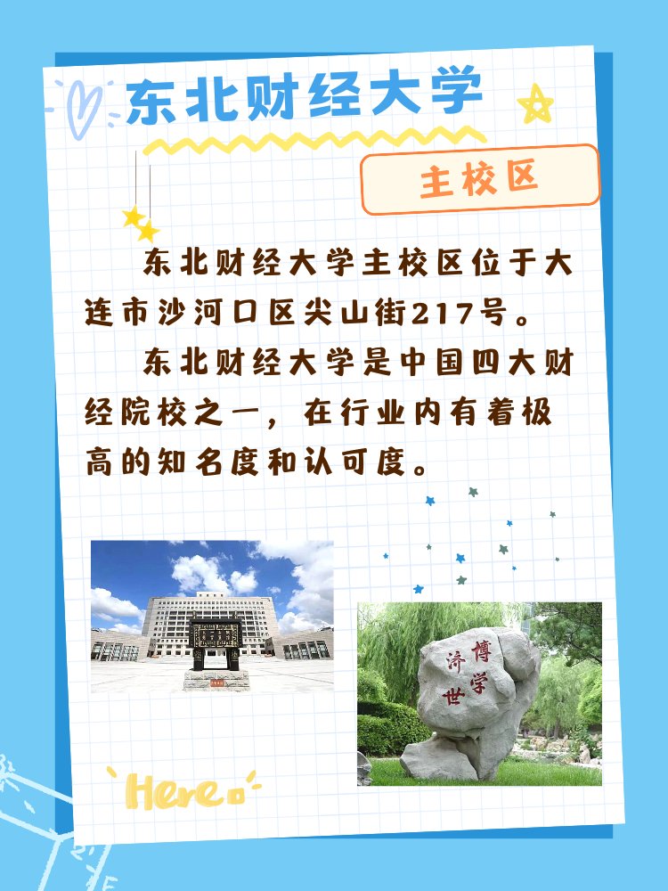 东北财经大学有几个校区及各个校区的介绍