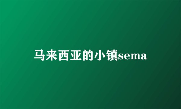 马来西亚的小镇sema
