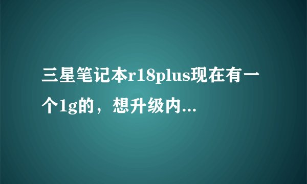 三星笔记本r18plus现在有一个1g的，想升级内存，两个内存条，最大能扩展多少g