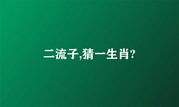 二流子,猜一生肖?