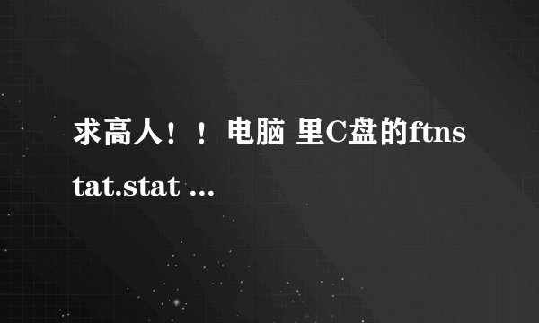 求高人！！电脑 里C盘的ftnstat.stat 和 bootsqm.dat 是什么呀 还有个PerfLogs文件夹，又是什么啊？？