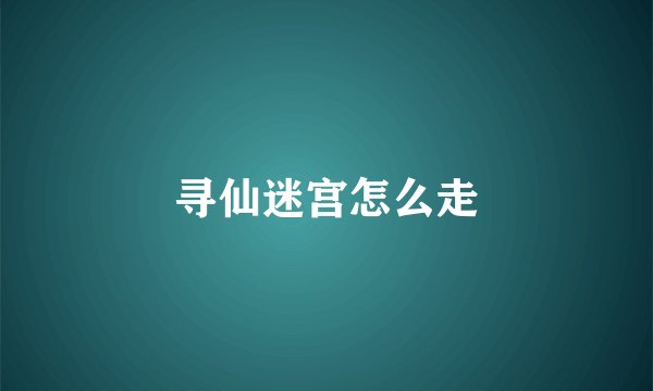 寻仙迷宫怎么走