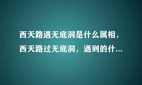 西天路遇无底洞是什么属相，西天路过无底洞，遇到的什么妖孽呢