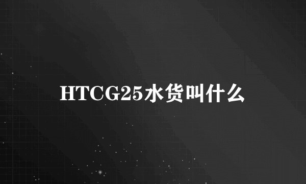 HTCG25水货叫什么