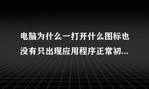 电脑为什么一打开什么图标也没有只出现应用程序正常初始化（OxCO150002）失败
