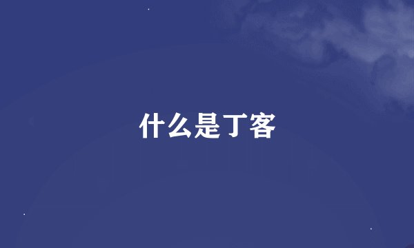 什么是丁客