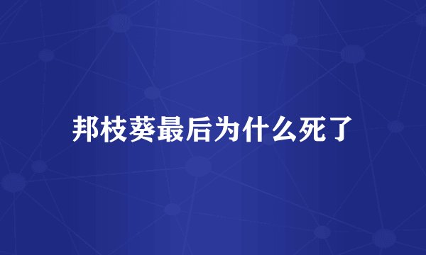 邦枝葵最后为什么死了