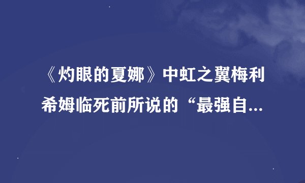 《灼眼的夏娜》中虹之翼梅利希姆临死前所说的“最强自在法”是什么？还有为什么天目一个那么强？他仅仅...